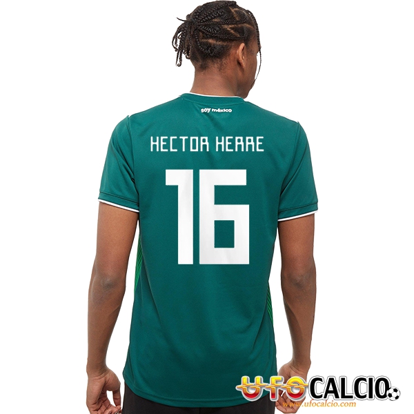 Prima Maglia Nazionale Messico (H闂佽偐鍘у畷鎶皁r Herrera 16) Calcio 2018 2019