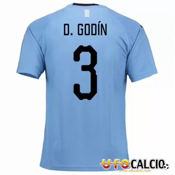 Prima Maglia Nazionale Uruguay (D.Godin 3) Calcio 2018 2019