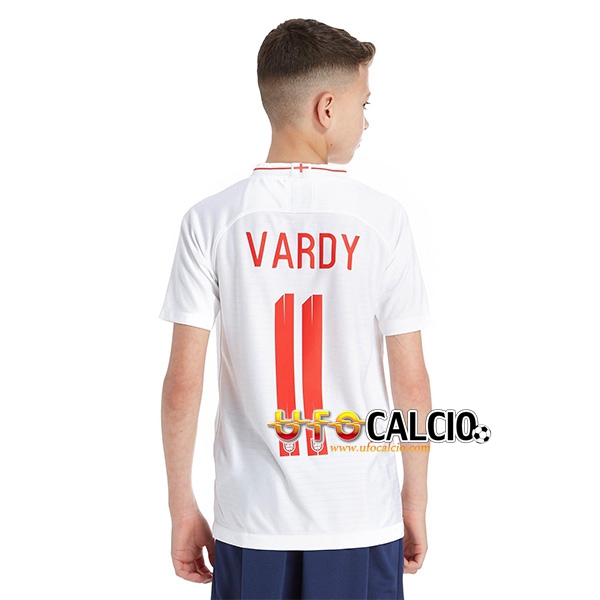 Prima Maglia Nazionale Inghilterra Bambino (Vardy 11) Calcio 2018 2019