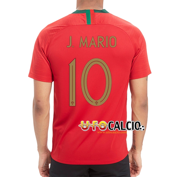 Prima Maglia Nazionale Portogallo (J.Mario 10) Calcio 2018 2019