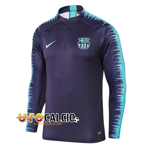 Nuova Felpa da training FC Barcellona Nero Blu 2018 2019