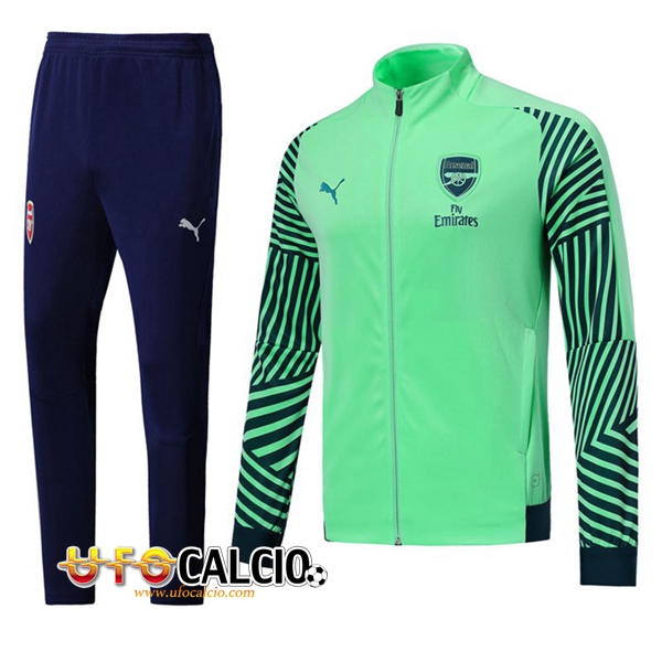 Tuta Calcio Arsenal Verde 2018 2019 (Giacca + Pantaloni)
