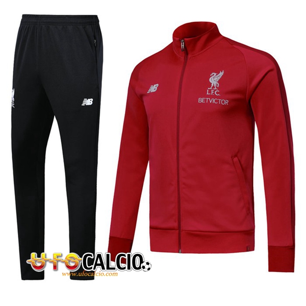 Nuova Tuta Calcio FC Liverpool Rosso 2018 2019 Giacca Pantaloni
