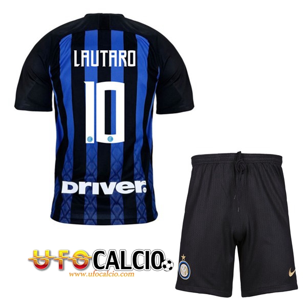 Prima Maglia Inter Milan (LAUTARO 10) Bambino 2018 2019 + Pantaloncini