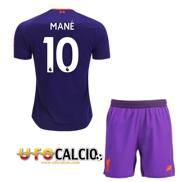 Seconda Maglia FC Liverpool (Mane 10) Bambino 2018 2019 + Pantaloncini