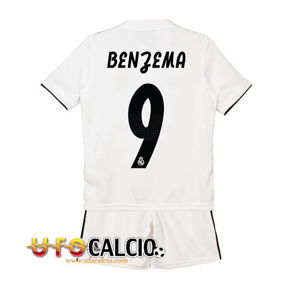 Prima Maglia Real Madrid (9 BENZEMA) Bambino 2018 2019 + Pantaloncini