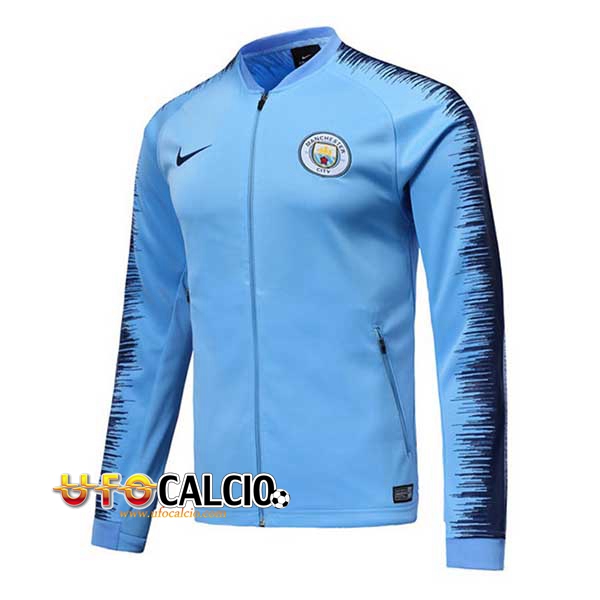 Giacca Calcio Manchester City Blu/Nero 2018 2019
