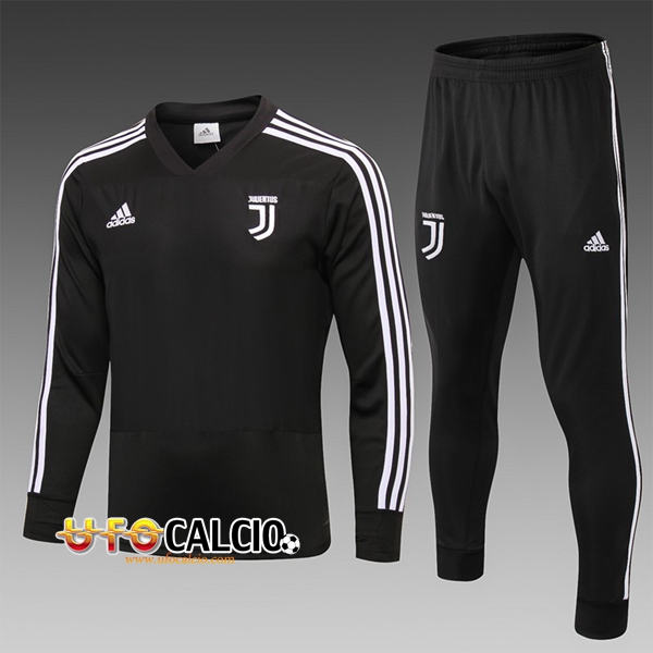 Nuova Tuta Calcio Juventus Bambino Nero 2018 2019 Felpa Allenamento Pantaloni