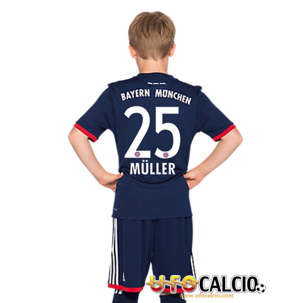 Seconda Maglia Bayern Monaco (Muller 25) Bambino 2017 2018 + Pantaloncini