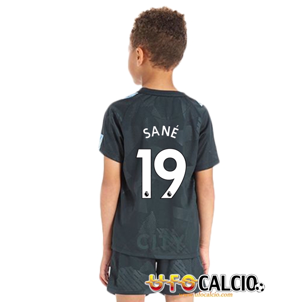 Terza Maglia Manchester City (SAN鑴?19) Bambino 2017 2018 + Pantaloncini
