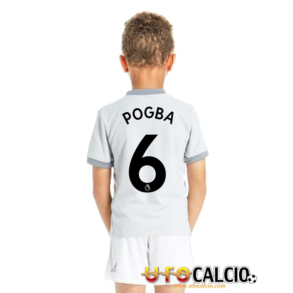 Terza Maglia Manchester United (POGBA 6) Bambino 2017 2018 + Pantaloncini