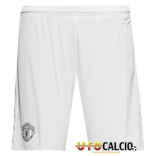 Pantaloncini Calcio Manchester United Bianco 2017 2018 Terza