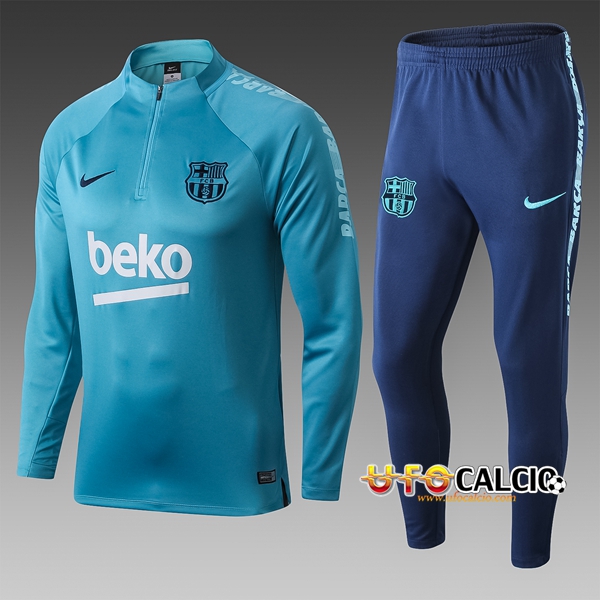 Tuta Allenamento FC Barcellona Ni帽o Blu 19/20 - Felpa + Pantaloni