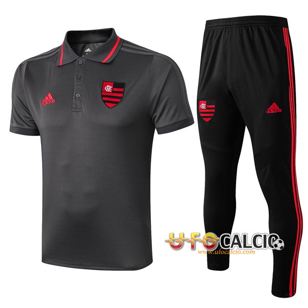Kit Maglia Polo Flamengo + Pantaloni Grigio 2019 2020