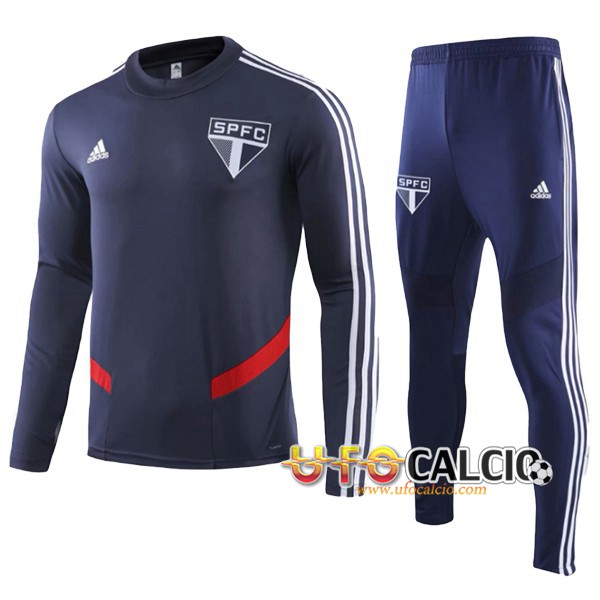 Tuta Allenamento Sao Paulo FC Bambino Blu Reale 19/20 - Felpa + Pantaloni