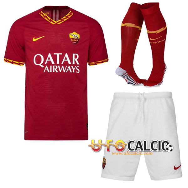 Nuova Kit Maglia Calcio AS Roma Prima + Calzettoni 2019-2020