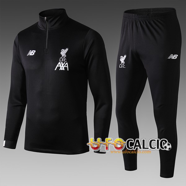 Nuovo Tuta FC Liverpool Bambino Nero 2019 2020 Giacca Pantaloni