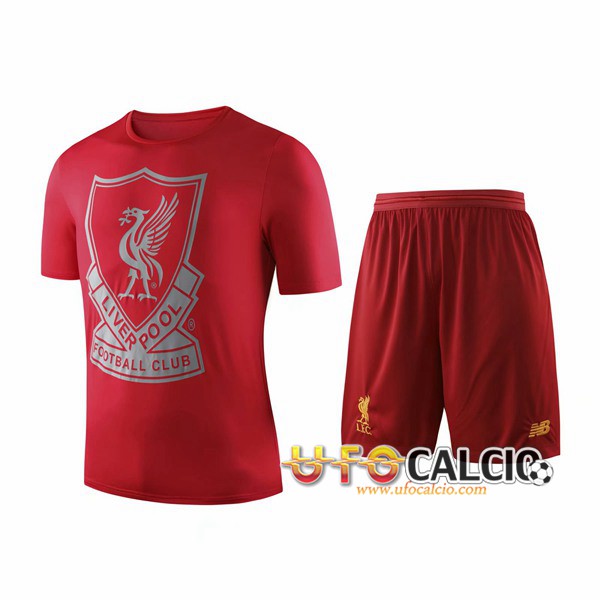 Kit Maglia Allenamento FC Liverpool + Shorts Rosso 2019 2020