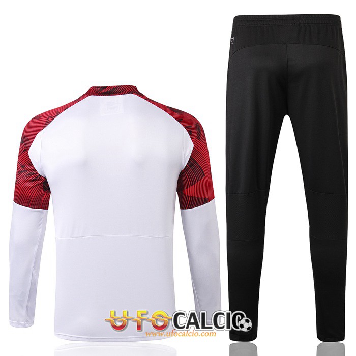 Nuova Tuta Calcio Milan AC Bianco 2019-2020 + Pantaloni
