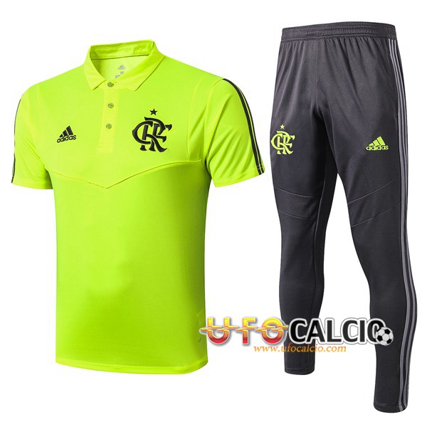 Kit Maglia Polo Flamengo + Pantaloni Verde 2019 2020
