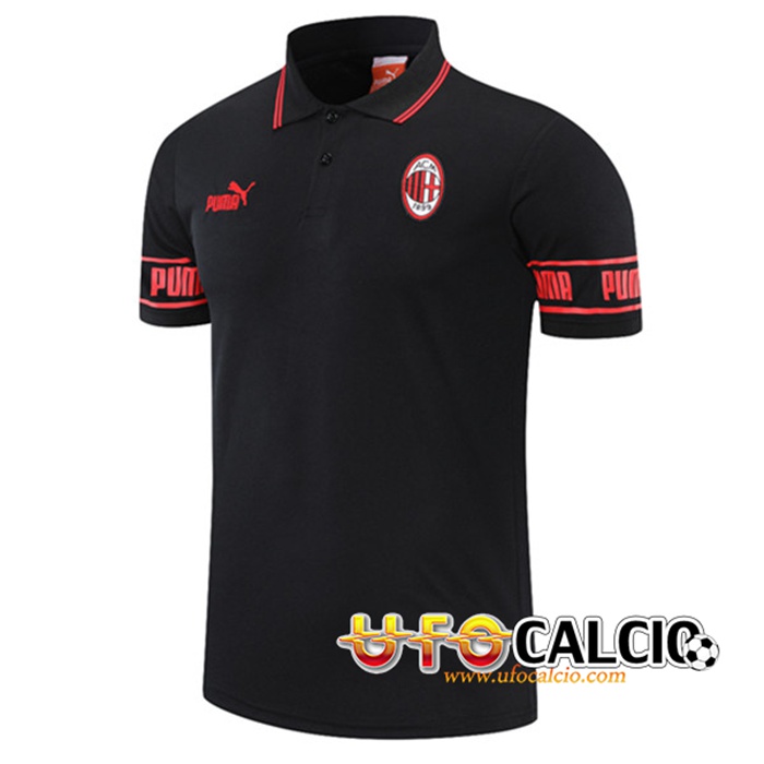 Maglia Polo AC Milan Nero/Rosso 2021/2022