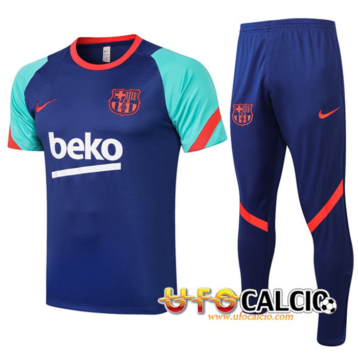 Kit Maglia Allenamento FC Barcellona + Pantaloni Blu 2021/2022