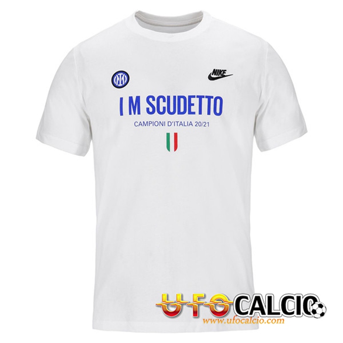 T Shirt Allenamento Inter Milan Scudetto Bianca 2021