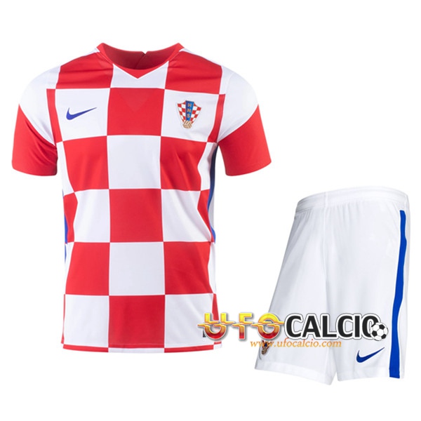 Kit Maglia Calcio Croazia Prima + Pantaloncini UEFA Euro 2020