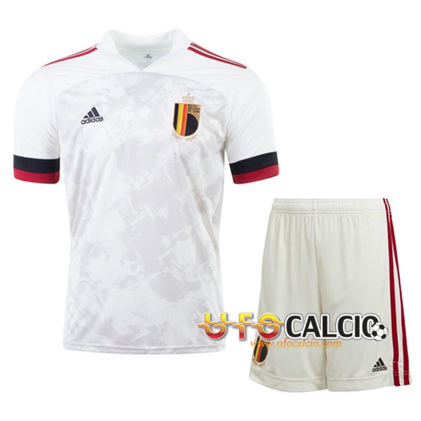 Kit Maglia Calcio Belgio Seconda + Pantaloncini UEFA Euro 2020