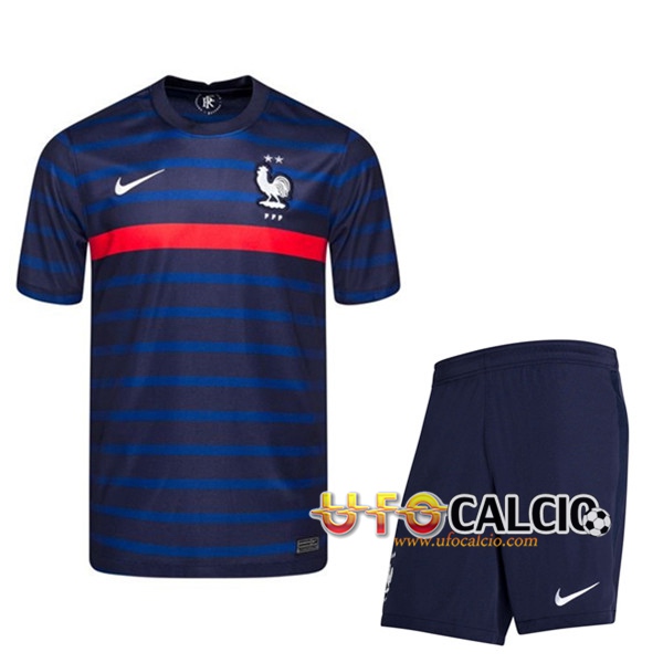 Kit Maglia Calcio Francia Prima + Pantaloncini UEFA Euro 2020