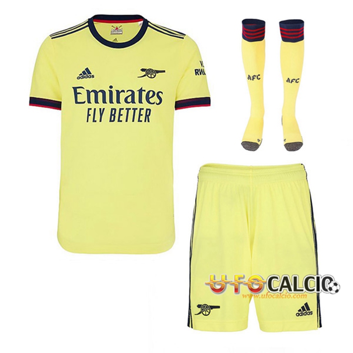 Kit Maglie Calcio FC Arsenal Seconda (Pantaloncini + Calzettoni) 2021/2022