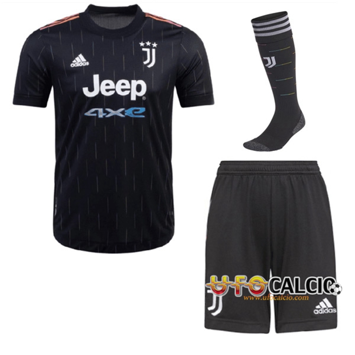 Kit Maglie Calcio Juventus Seconda (Pantaloncini + Calzettoni) 2021/2022