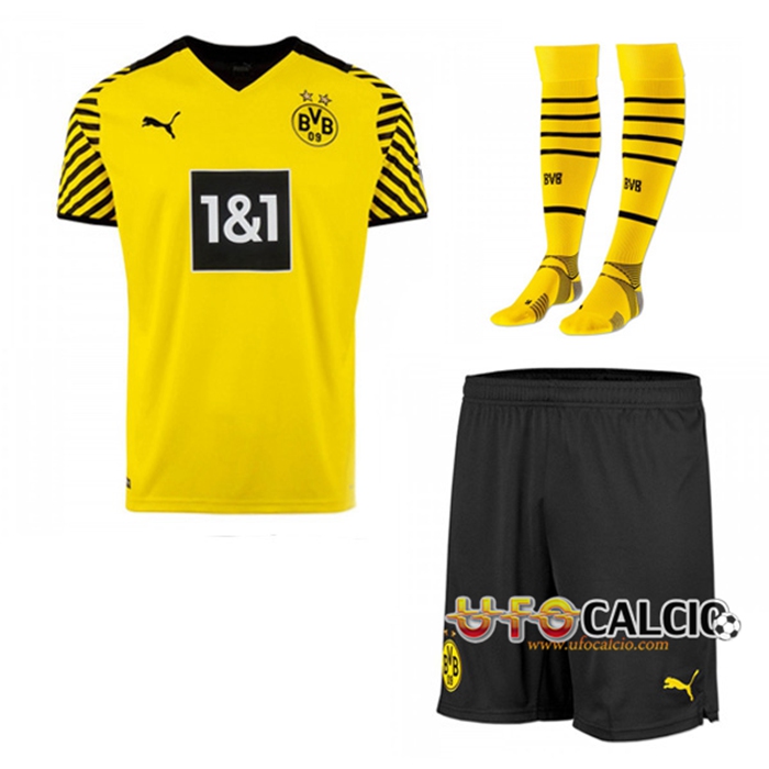 Kit Maglie Calcio Dortmund BVB Prima (Pantaloncini + Calzettoni) 2021/2022