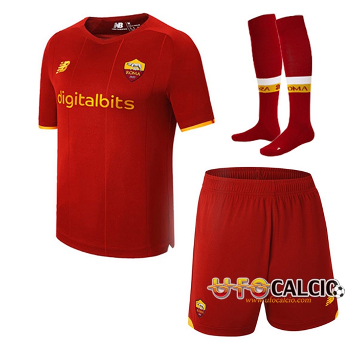 Kit Maglie Calcio AS Roma Prima (Pantaloncini + Calzettoni) 2021/2022
