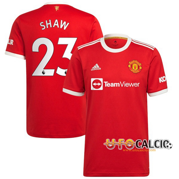 Maglie Calcio Manchester United (Shaw 23) Prima 2021/2022