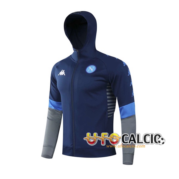 Giacca Con Cappuccio SSC Napoli Blu 2020/2021