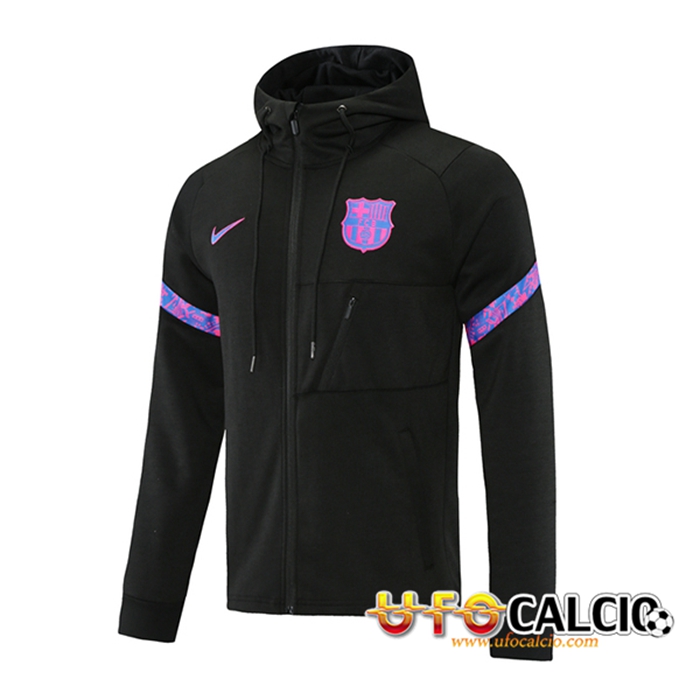 Giacca Con Cappuccio FC Barcellona Nero/Viola 2021/2022
