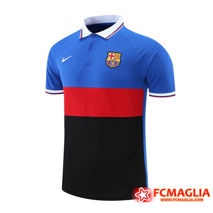 Maglia Polo FC Barcellona Blu/Nero/Rosso 2021/2022
