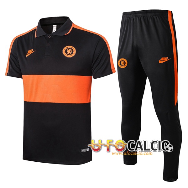 Kit Maglia Polo FC Chelsea + Pantaloni Arancione 2020 2021