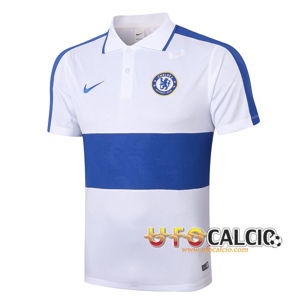 Maglia Polo FC Chelsea Bianco Blu 2020 2021