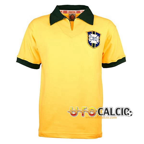 Maglia Calcio Brasile Retro Coupe du monde Prima 1958