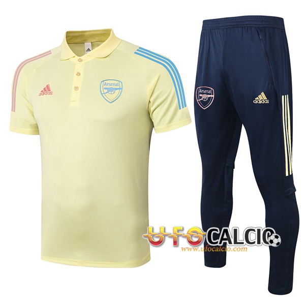 Kit Maglia Polo Arsenal + Pantaloni Giallo 2020 2021