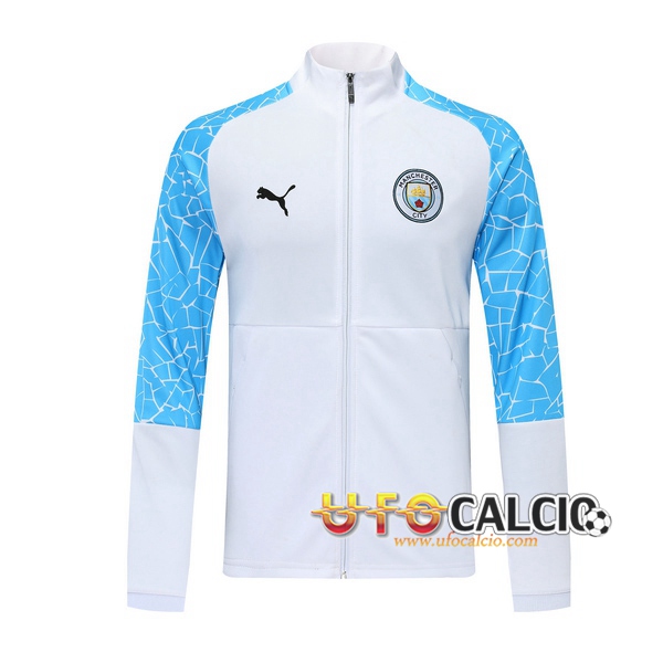 Giacca Calcio Manchester City Bianco 2020 2021