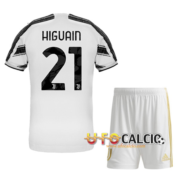 Maglia Calcio Juventus (HIGUAIN 21) Bambino Prima 2020 2021