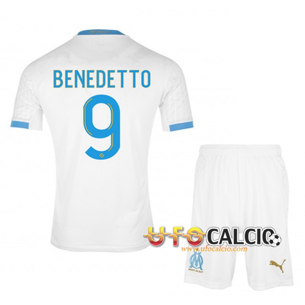 Maglia Calcio Marsiglia OM (Benedetto 9) Bambino Prima 2020 2021