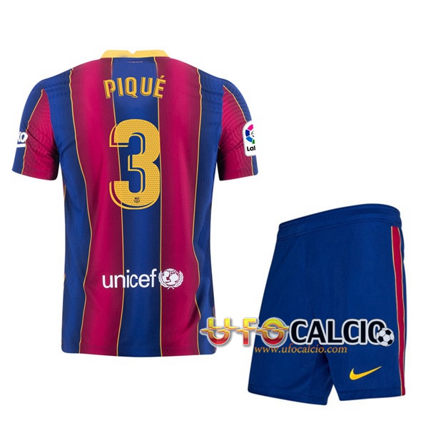 Maglia Calcio FC Barcellona (PIQUe 3) Bambino Prima 2020 2021