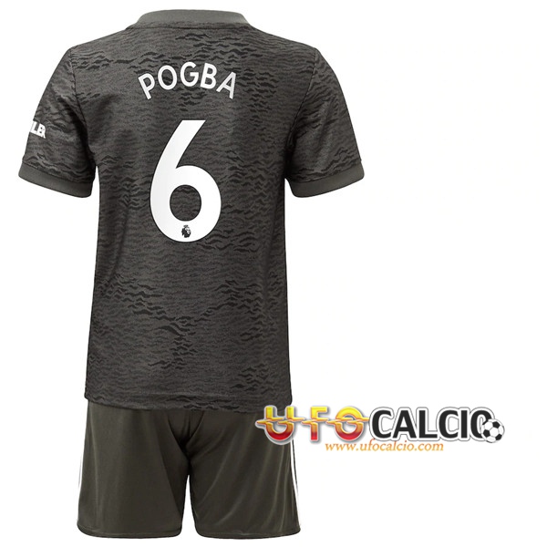 Maglia Calcio Manchester United (Pogba 6) Bambino Seconda 2020 2021
