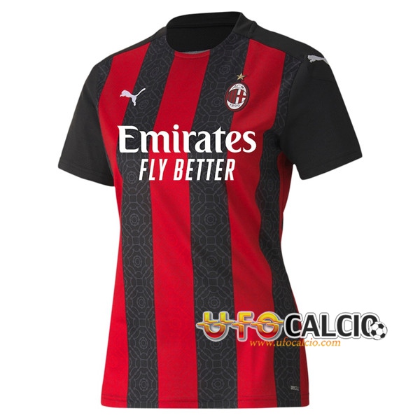 Nuove Maglia Calcio Milan AC Donna Prima 2020 2021