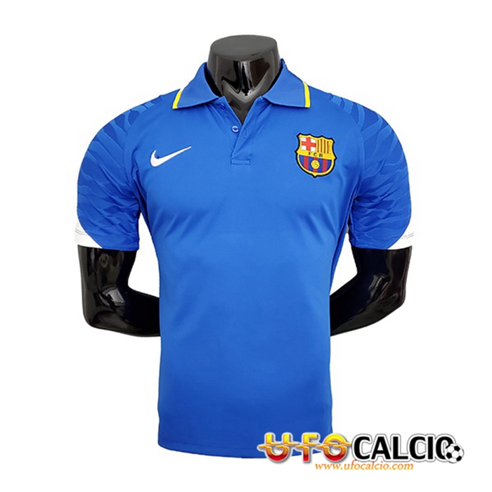 Maglia Polo FC Barcellona Bianca/Blu 2021/2022