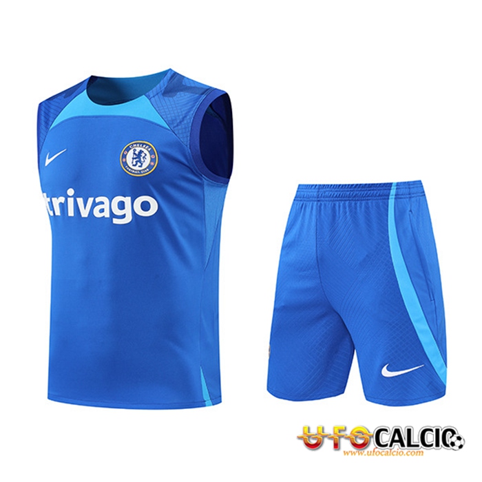 Canotta Allenamento + Pantaloncini FC Chelsea Blu 2022/2023